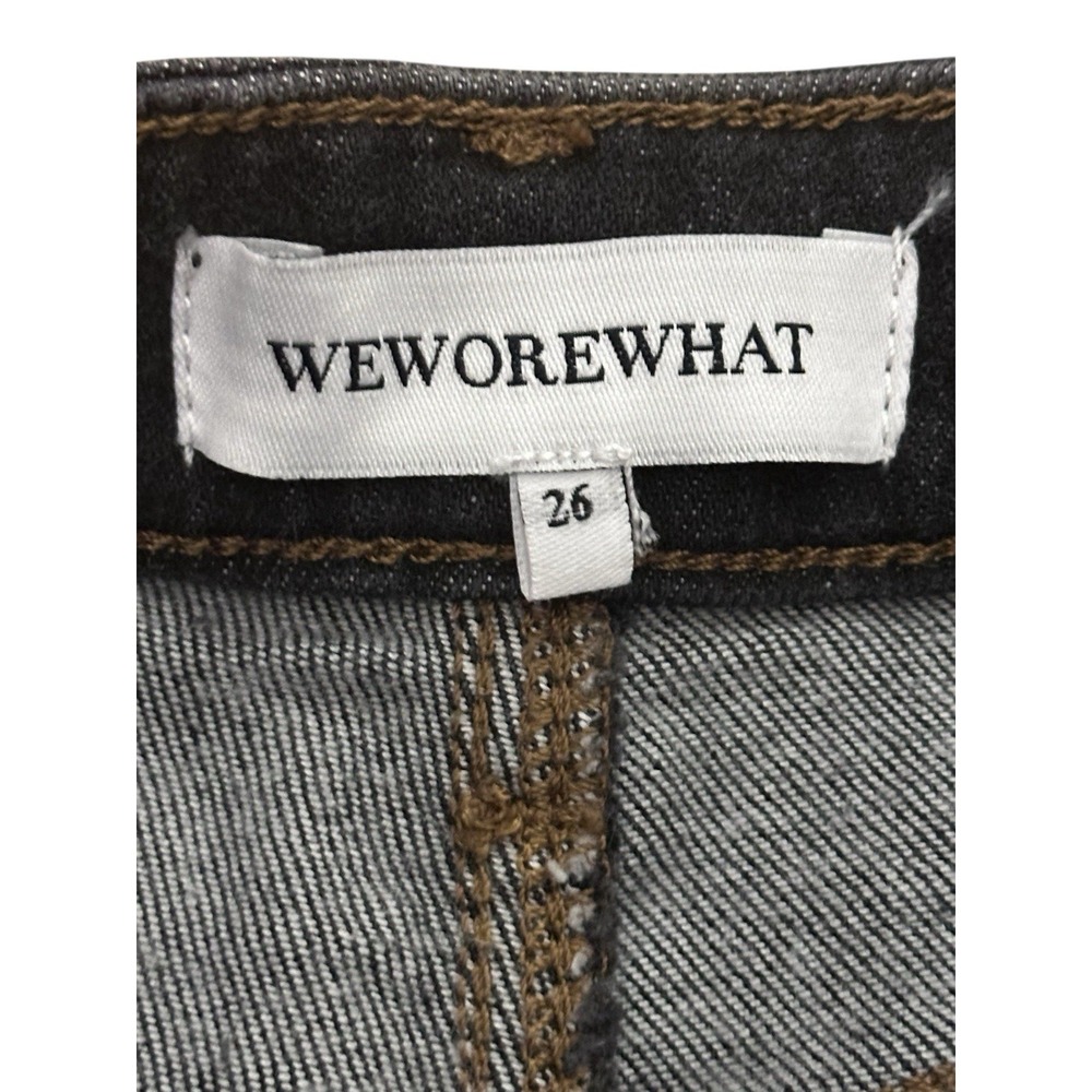 NWT WeWoreWhat High-Rise Boyfriend Shorts / Bahbah Black Size 26 - Picture 5 of 7